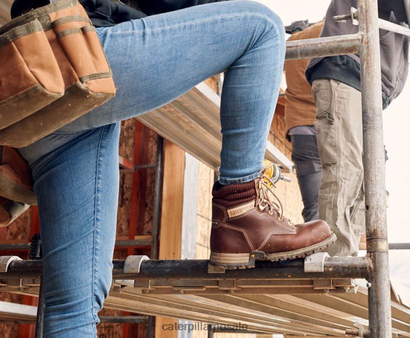 Paisley 6\" arbeidsstøvel i ståltå Caterpillar kvinner DLL628279 gulbrun | arbeidsstøvler