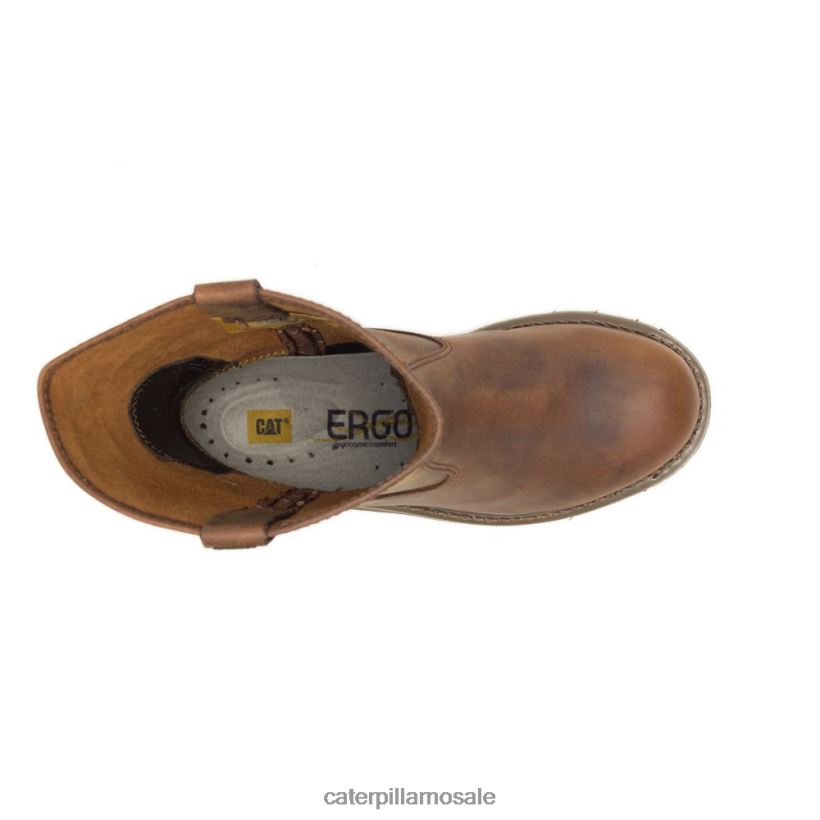 arbeidsstøvel i revolverstål Caterpillar kvinner DLL628272 mørk beige | arbeidsstøvler