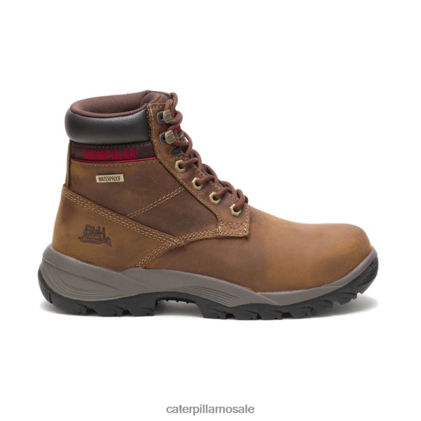 dryverse 6" vanntett arbeidsstøvel Caterpillar kvinner DLL628302 mørk beige | arbeidsstøvler