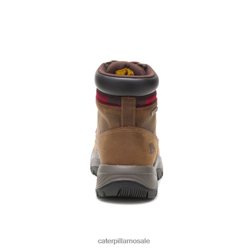 dryverse 6\" vanntett arbeidsstøvel Caterpillar kvinner DLL628302 mørk beige | arbeidsstøvler
