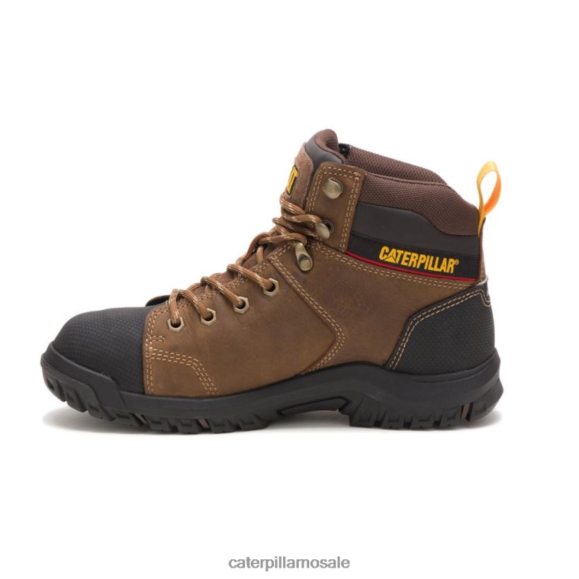 wellspring vanntett metatarsal guard stål tå arbeidsstøvel Caterpillar kvinner DLL628281 ekte brun | arbeidsstøvler