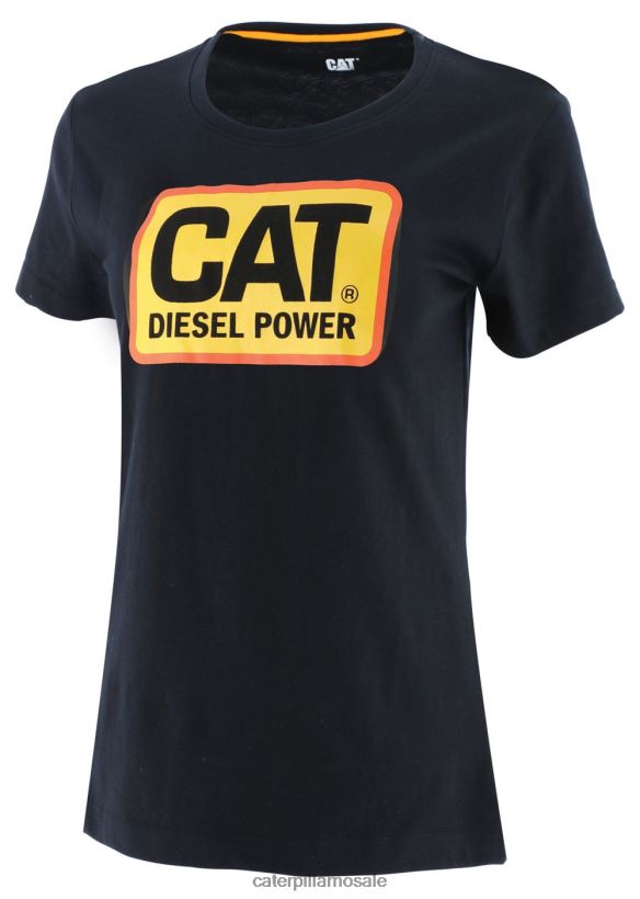 diesel power tee Caterpillar kvinner DLL628314 svart | topper og yttertøy
