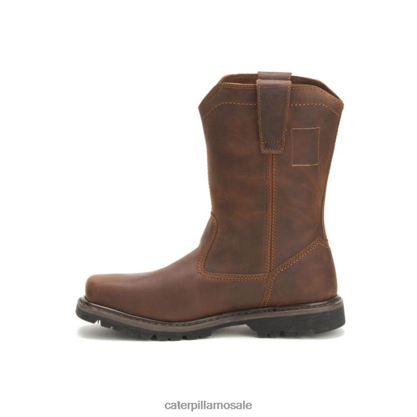 Wellston pull on ståltå arbeidsstøvel Caterpillar menn DLL62829 mørkebrun | arbeidsstøvler