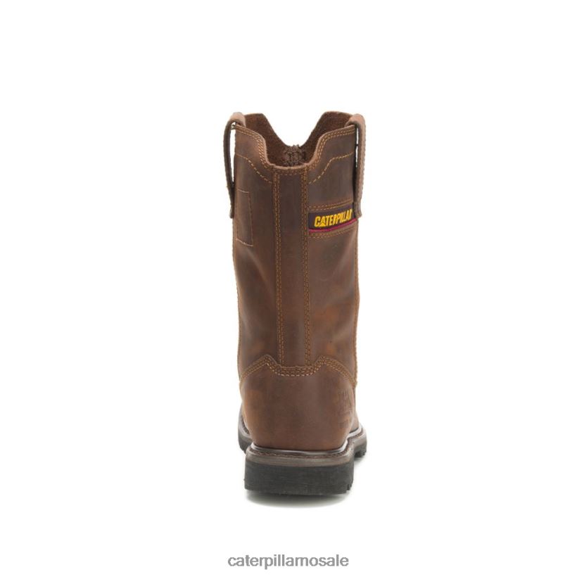 Wellston pull on ståltå arbeidsstøvel Caterpillar menn DLL62829 mørkebrun | arbeidsstøvler
