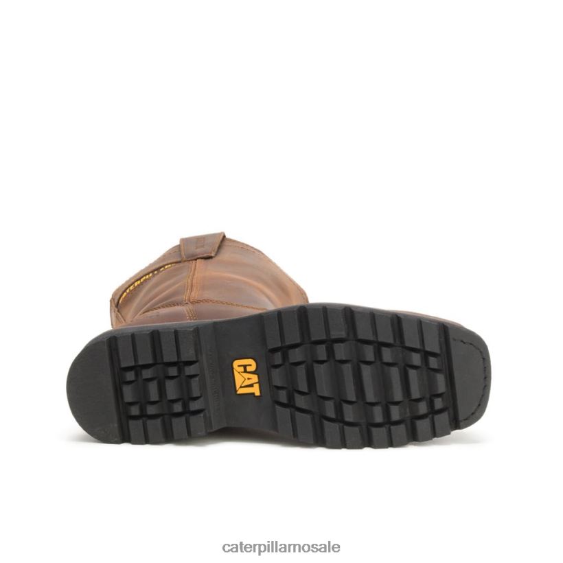Wellston pull on ståltå arbeidsstøvel Caterpillar menn DLL62829 mørkebrun | arbeidsstøvler
