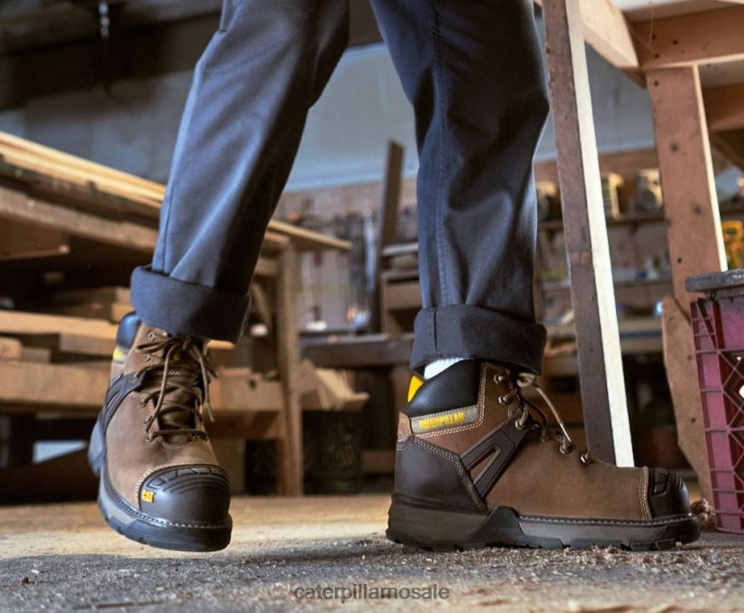 gravemaskin superlite vanntett arbeidsstøvel med myk tå Caterpillar menn DLL62859 mørk beige | arbeidsstøvler