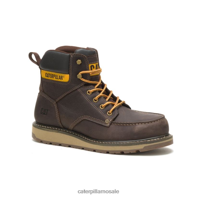 kalibrere ståltå arbeidsstøvel Caterpillar menn DLL62851 skinn brun | arbeidsstøvler