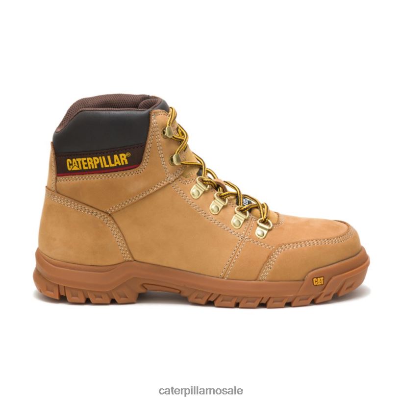 outline ståltå arbeidsstøvel Caterpillar menn DLL62864 honning tilbakestilling | arbeidsstøvler