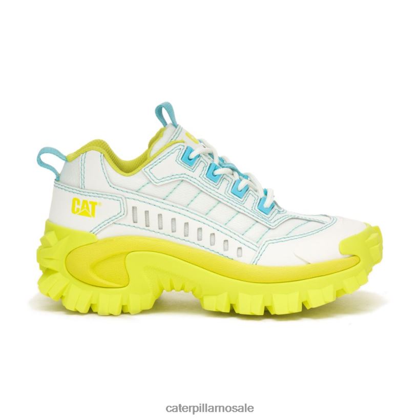 inntrenger superladet sko Caterpillar menn DLL628121 knallhvit/blek limegul | uformelle chunky joggesko