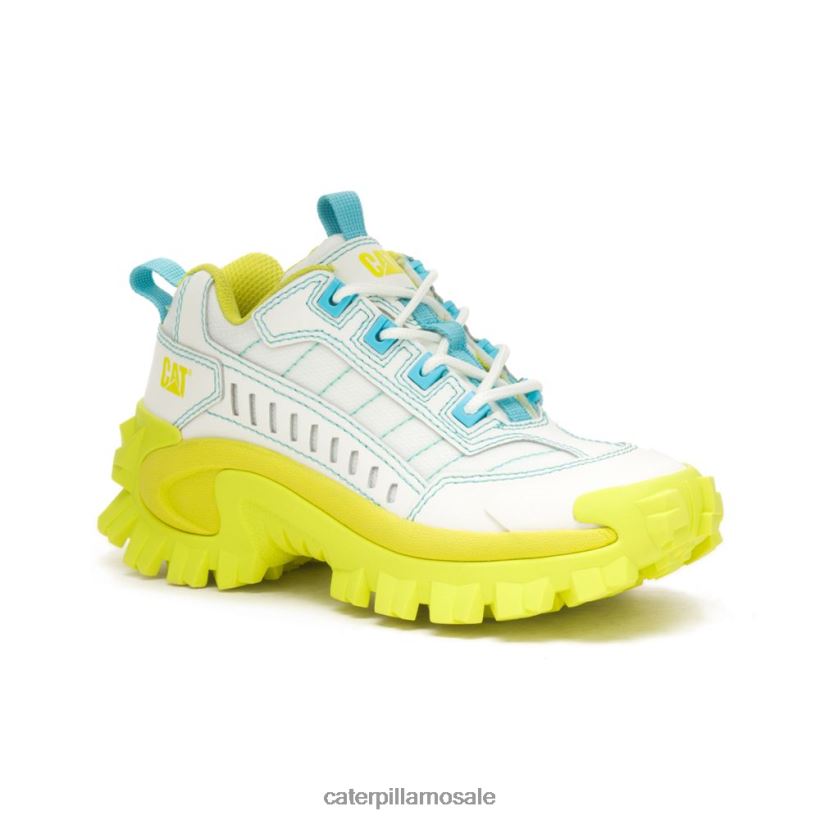 inntrenger superladet sko Caterpillar menn DLL628121 knallhvit/blek limegul | uformelle chunky joggesko