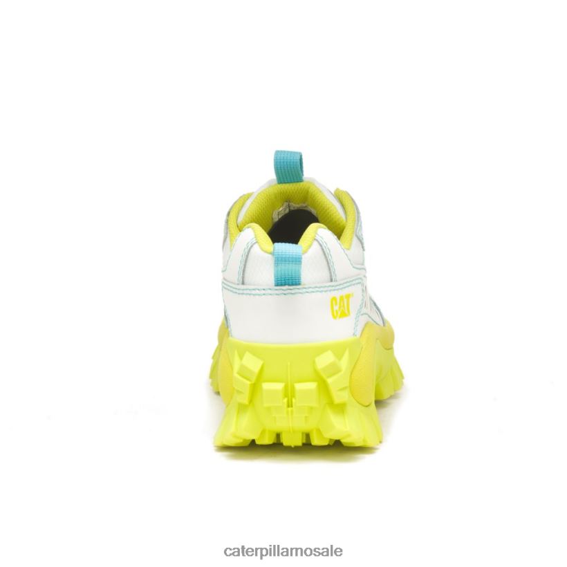 inntrenger superladet sko Caterpillar menn DLL628121 knallhvit/blek limegul | uformelle chunky joggesko