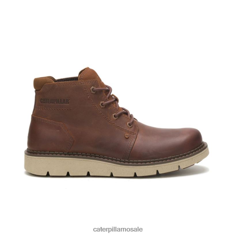skjult mellomvanntett støvel Caterpillar menn DLL628193 skinn brun | vanntett