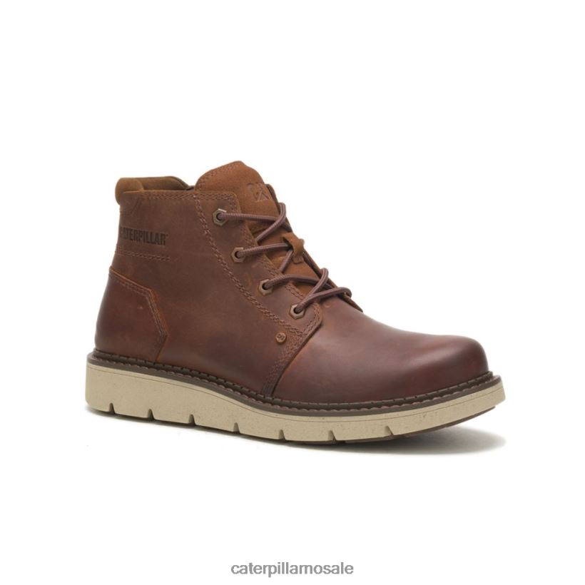 skjult mellomvanntett støvel Caterpillar menn DLL628193 skinn brun | vanntett