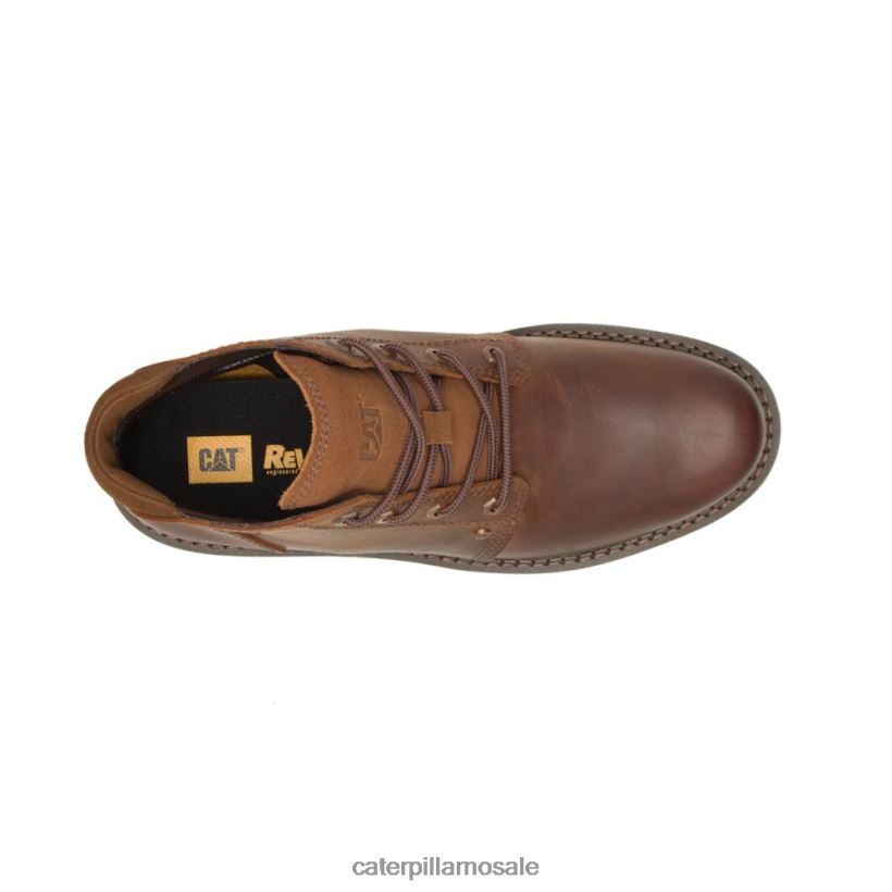 skjult mellomvanntett støvel Caterpillar menn DLL628193 skinn brun | vanntett
