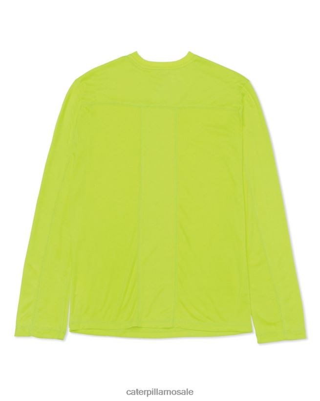 coolmax langermet t-skjorte Caterpillar menn DLL628233 hi-vis gul | topper og yttertøy