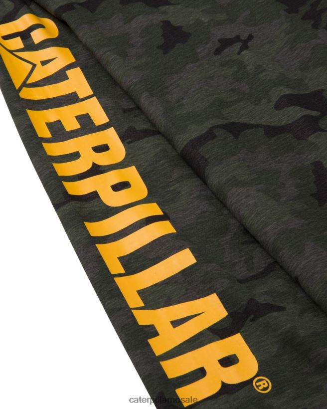 varemerke banner langermet t-skjorte Caterpillar menn DLL628226 natt camo | topper og yttertøy